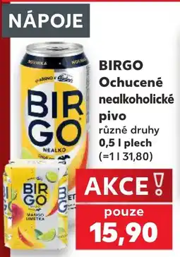 Kaufland Birgo ochucené nealkoholické pivo nabídka