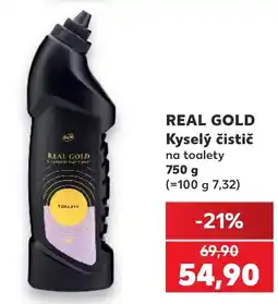 Kaufland Real gold kyselý čistič na toalety nabídka