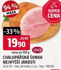 Trefa Le&Co chalupářská šunka nabídka