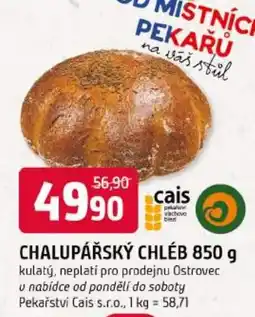 Trefa Cais chalupářský chléb nabídka