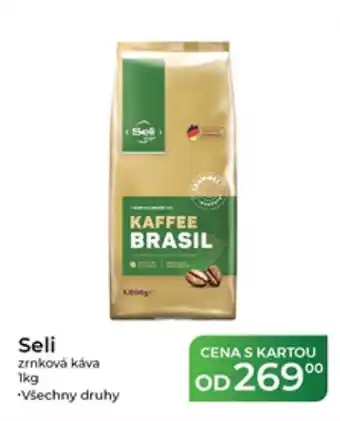 Seli zrnková káva
