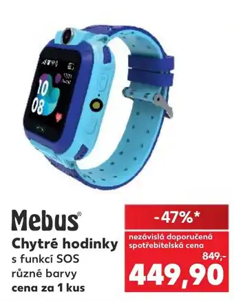 Mebus chytré hodinky s funkcí SOS různé barvy