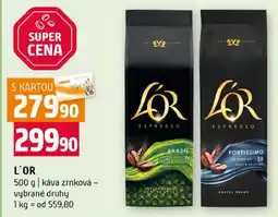 Terno L'OR káva zrnková nabídka