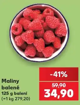 Kaufland Maliny balené nabídka