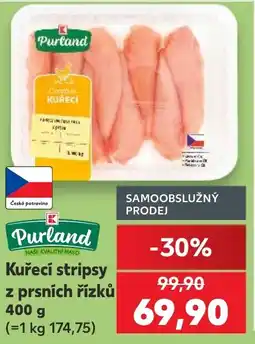 Kaufland Purland kuřecí stripsy z prsních řízků nabídka