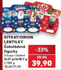 Kaufland Kitkat/orion lentilky nabídka