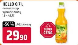 Trefa Hello ovocný sirup nabídka