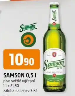 Trefa Samson pivo světlé výčepní nabídka