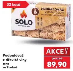 Kaufland Solo podpalovač z dřevité vlny nabídka