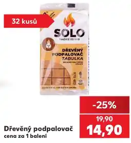 Kaufland Solo dřevěný podpalovač tabulka nabídka