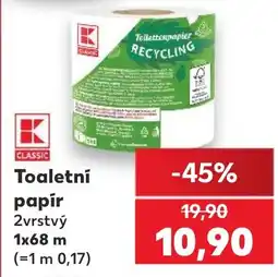 Kaufland K Classic toaletní papír nabídka