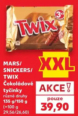 Kaufland Twix čokoládové tyčinky nabídka