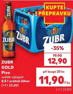 Kaufland Zubr Gold Pivo nabídka