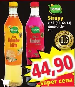 Norma Trimm sirupy nabídka