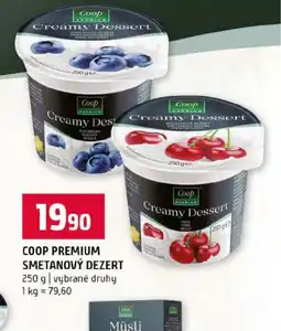 Terno Coop premium smetanový dezert nabídka