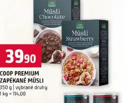Terno Coop premium zapékané müsli nabídka