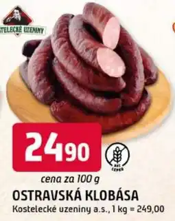 Trefa Kostelecké uzeniny ostravská klobása nabídka