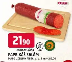 Trefa Můůů paprikáš salám nabídka