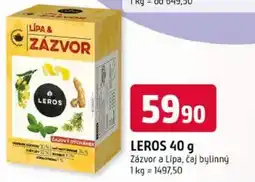 Trefa Leros zázvor a lípa čaj bylinný nabídka