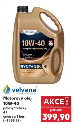 Kaufland Velvana motorový olej 10w-40 nabídka