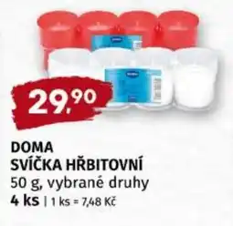 Trefa Doma svíčka hřbitovní nabídka