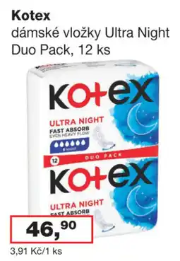 Ráj drogerie Kotex dámské vložky Ultra Night nabídka