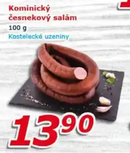 ESO MARKET Kostelecké uzeniny kominický česnekový salám nabídka