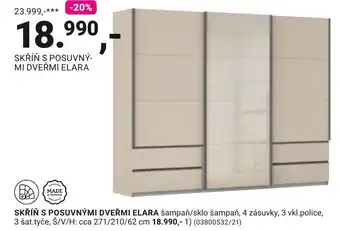 Elara skřín s posuvnými dveřmi