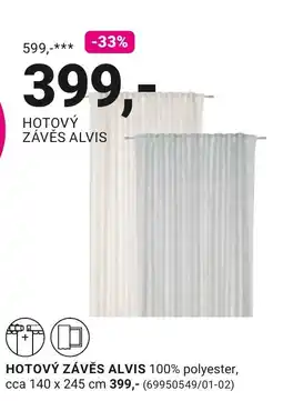 Möbelix Alvis hotový závěs nabídka
