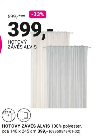 Alvis hotový závěs