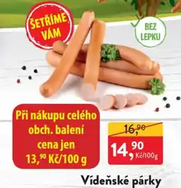MP Krásno Vídeňské párky nabídka