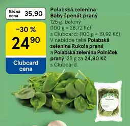 Tesco Polabská zelenina Baby špenát praný nabídka