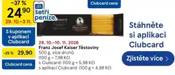 Tesco Franz Josef Kaiser Těstoviny nabídka