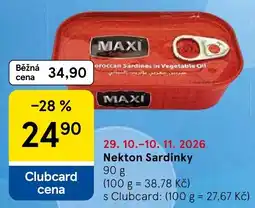Tesco Nekton Sardinky nabídka