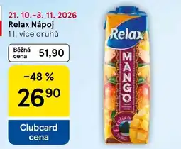 Tesco Relax Nápoj nabídka