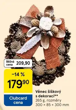 Tesco Věnec šiškový s dekorací nabídka