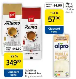 Tesco Gold Plus Zrnková káva nabídka