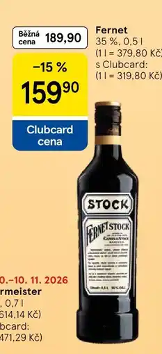 Tesco Fernet Stock nabídka