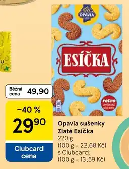Tesco Opavia zlaté esíčka nabídka