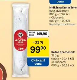 Tesco Křemešník 1982 nabídka