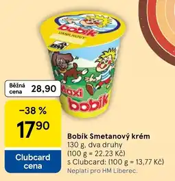 Tesco Bobík Smetanový krém nabídka