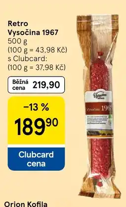 Tesco Retro Vyšočina 1967 nabídka