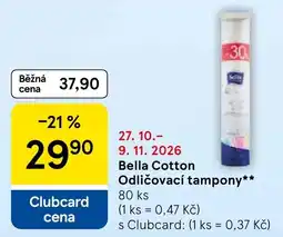 Tesco Bella Cotton Odličovací tampony nabídka