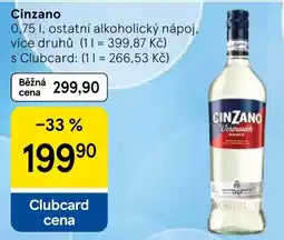 Tesco Cinzano nabídka