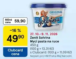 Tesco Solvina mycí pasta na ruce nabídka