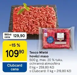 Tesco Tesco Mleté hovězí maso nabídka