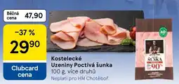 Tesco Kostelecké Uzeniny Poctivá šunka nabídka