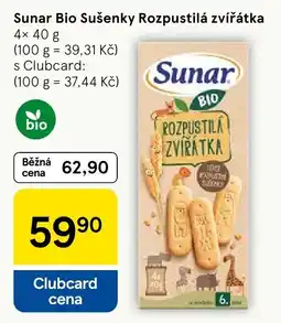 Tesco Sunar Bio Sušenky Rozpustilá zvířátka nabídka