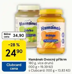 Tesco Hamánek ovocný příkrm nabídka