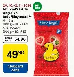 Tesco McLloyd's Little Angel Bio kukuřičný snack nabídka